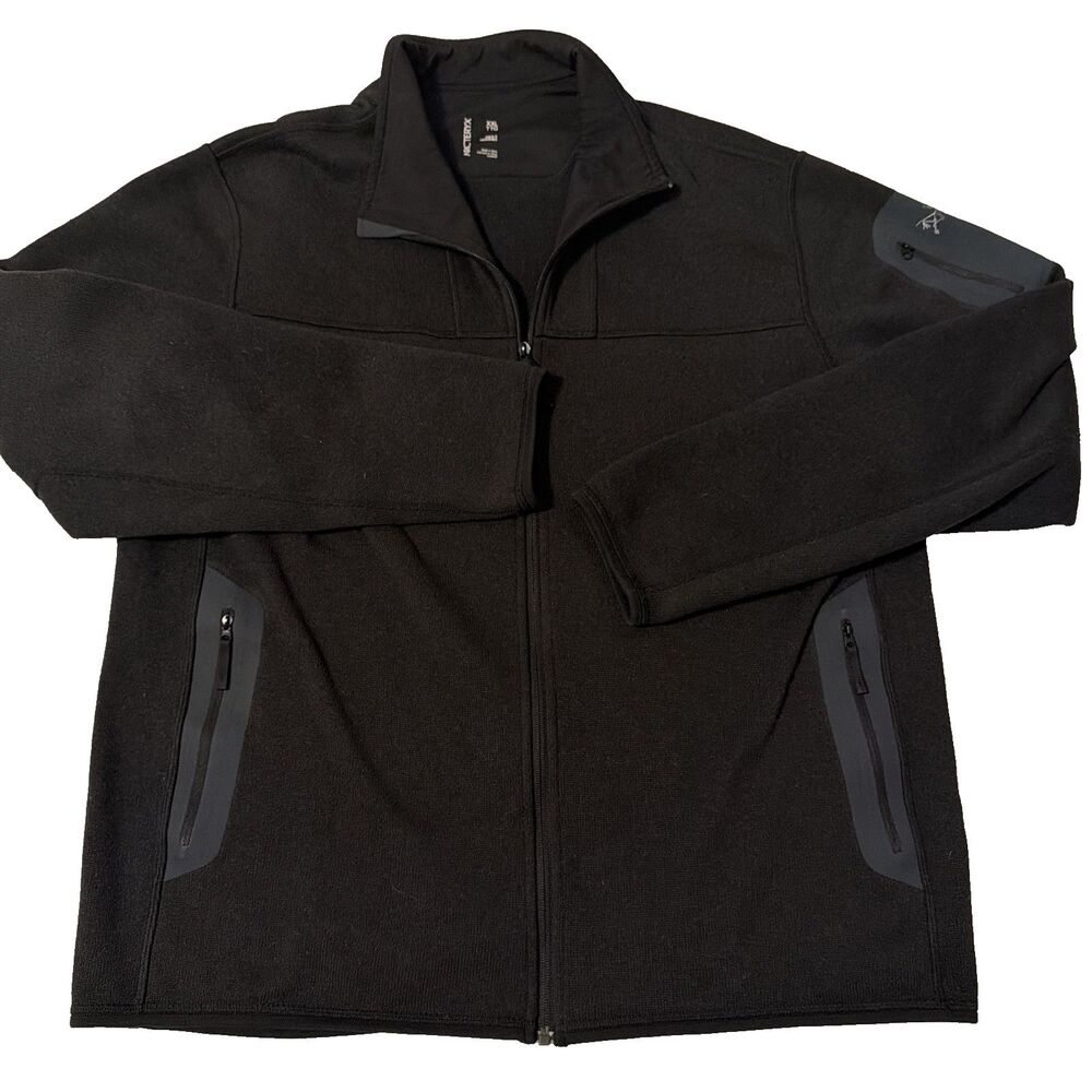 Arc'teryx Men's XXL Covert Cardigan Jacket Heathered Black Full Zip Fleece 15375